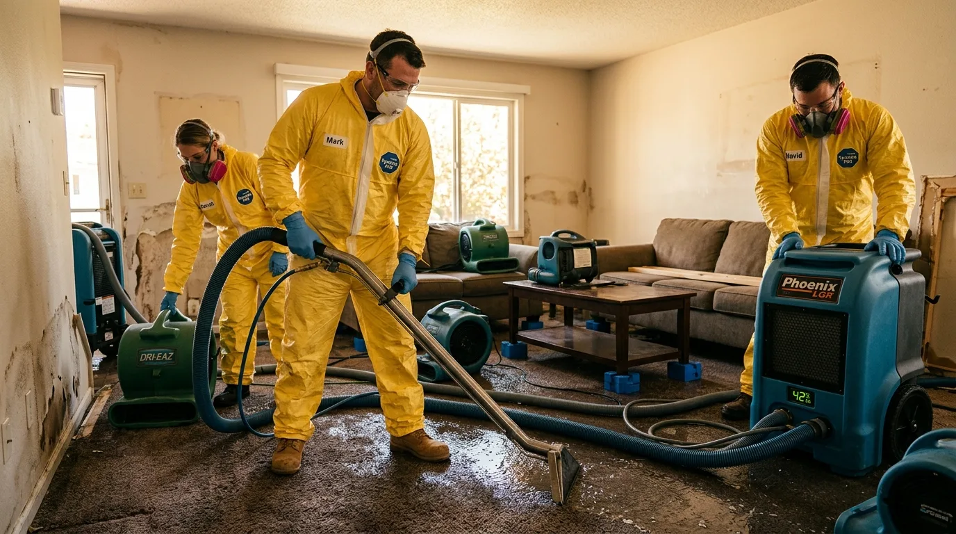 Water damage restoration services in Pflugerville, Texas